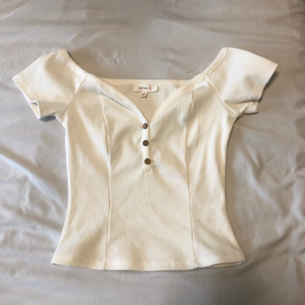 White Top with Buttons